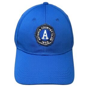 Ahead Performance Baseball Cap Blue White OS Astoria Country Club Strapback Hat